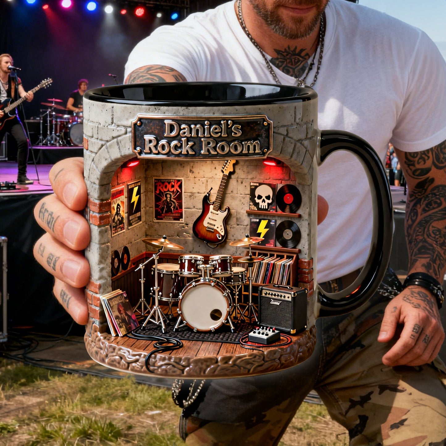 Born To Rock Coffee Mug - Personalized Gifts For Rock Fans 04NALU100226