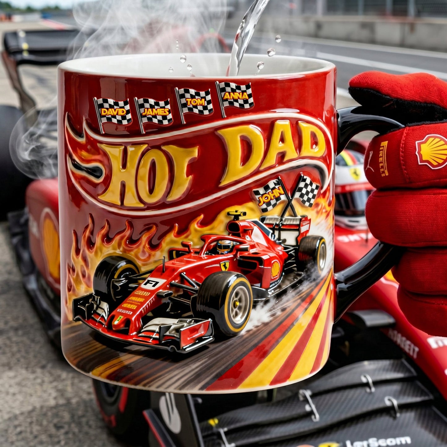 Smokin' Fast Dad Magic Mug, Personalized Gifts For Dads 02qhlu200526
