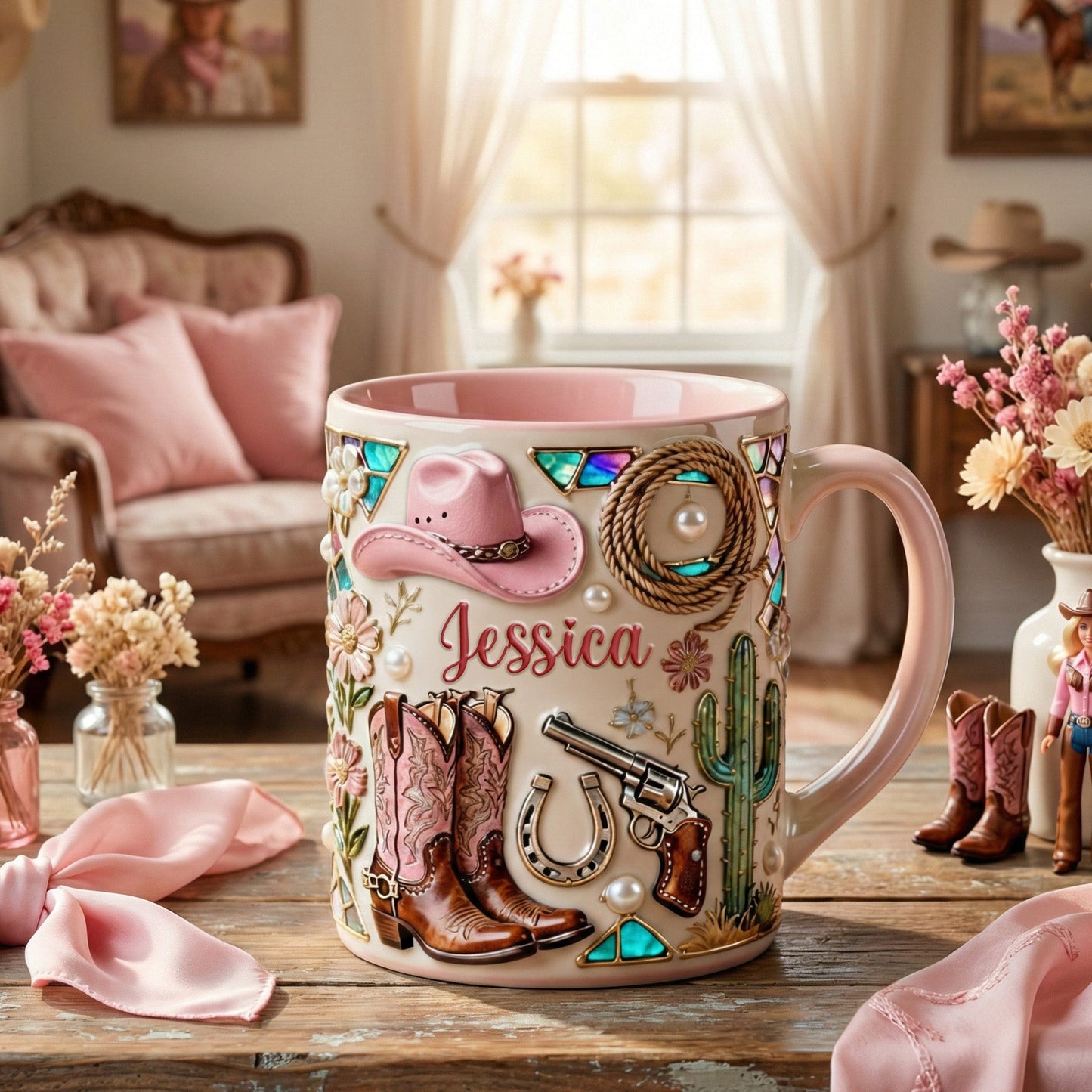 Cowgirl Accent Mug - Personalized Gifts For Cowgirl 05hymg230126