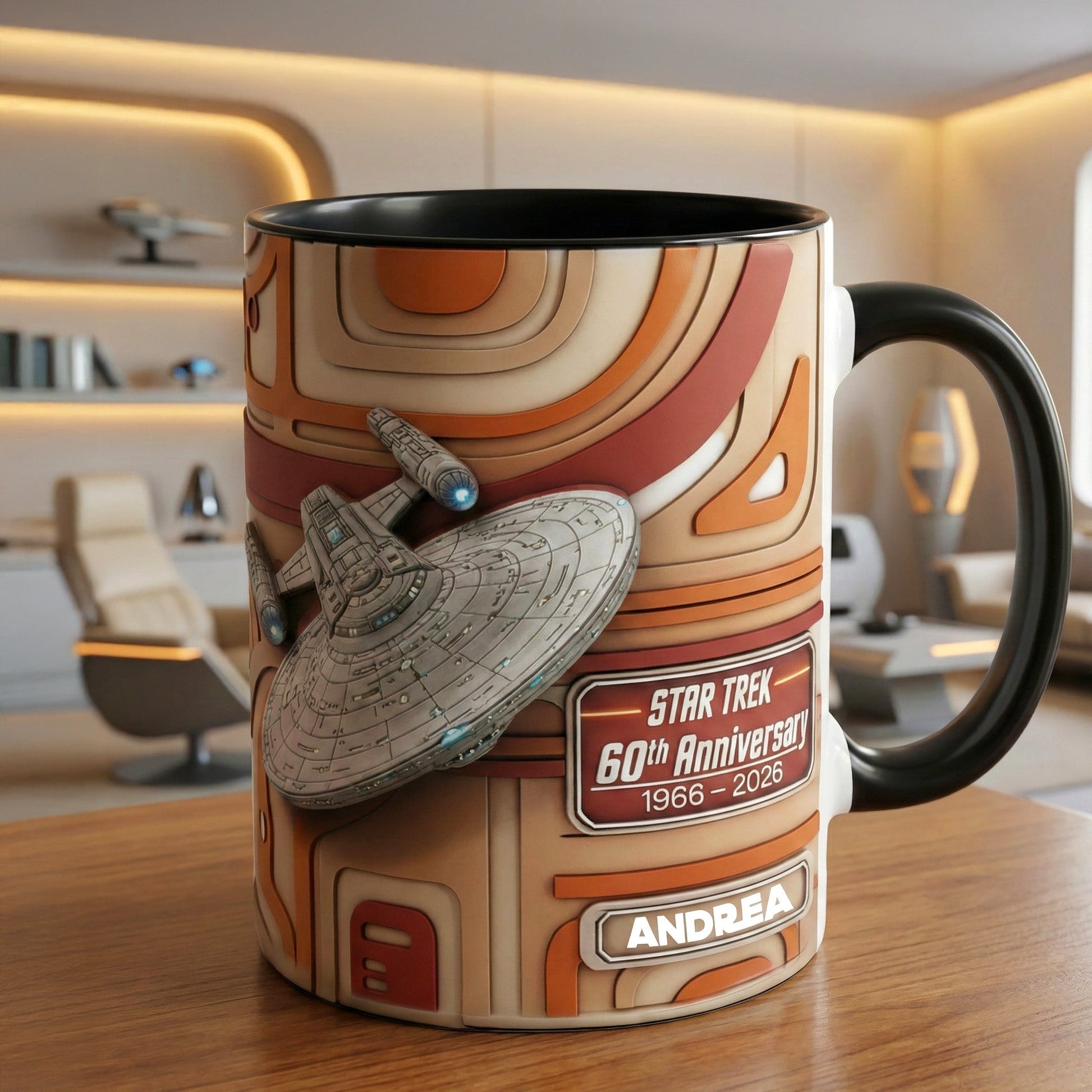 Spaceship Coffee Accent Mug - Personalized Gifts For Cosmic Lovers 04kimg210126