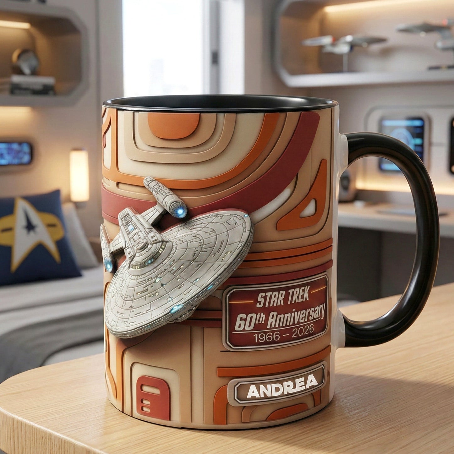 Spaceship Coffee Accent Mug - Personalized Gifts For Cosmic Lovers 04kimg210126