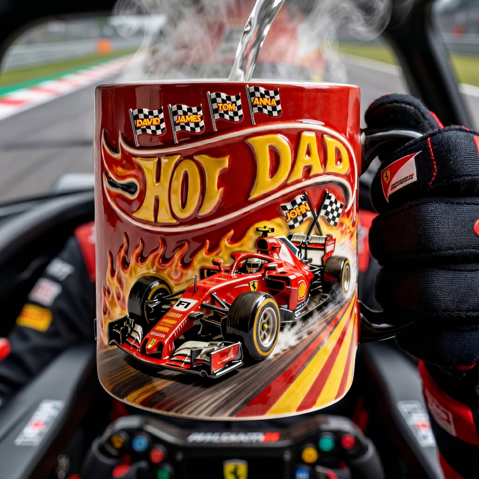 Smokin' Fast Dad Magic Mug, Personalized Gifts For Dads 02qhlu200526