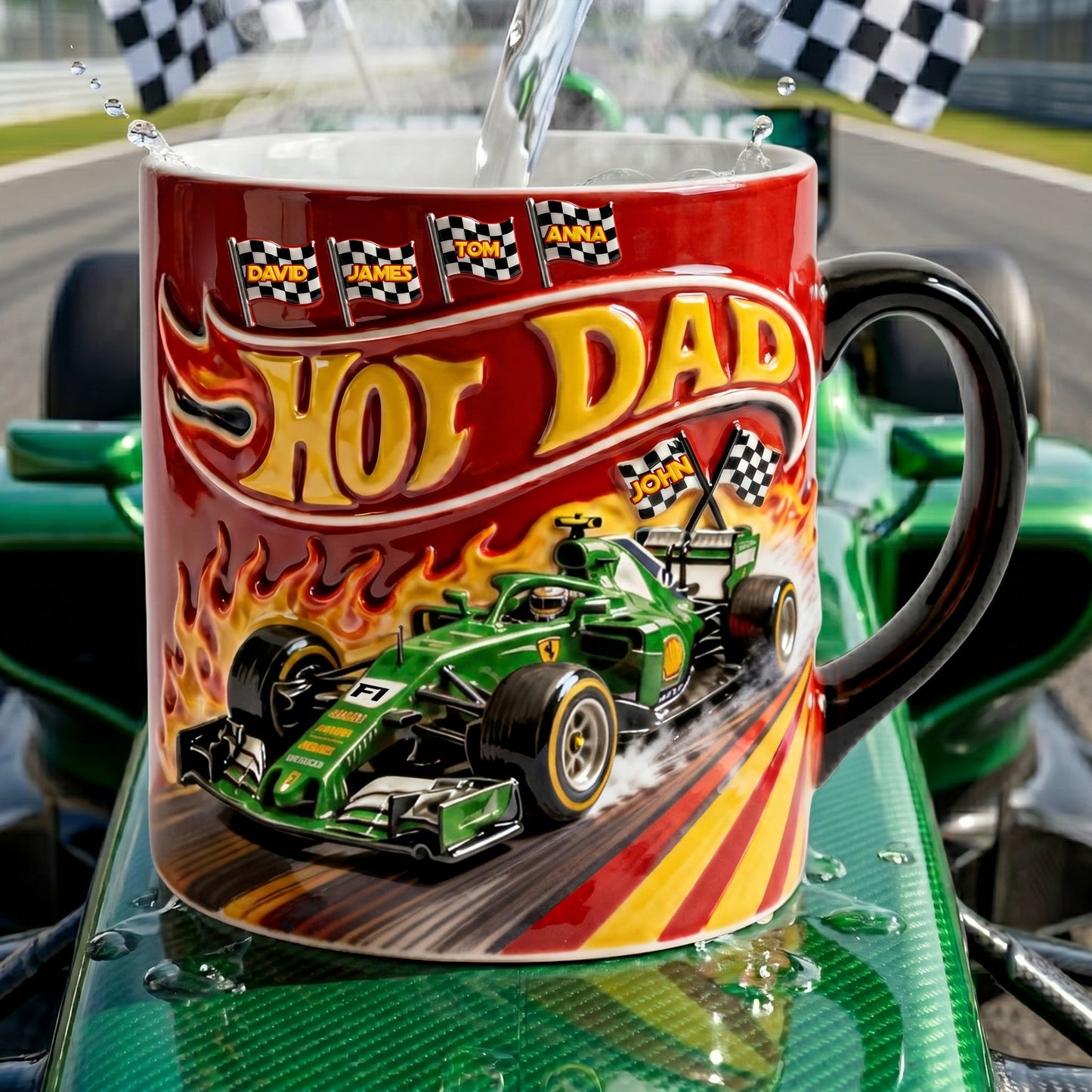 Smokin' Fast Dad Magic Mug, Personalized Gifts For Dads 02qhlu200526