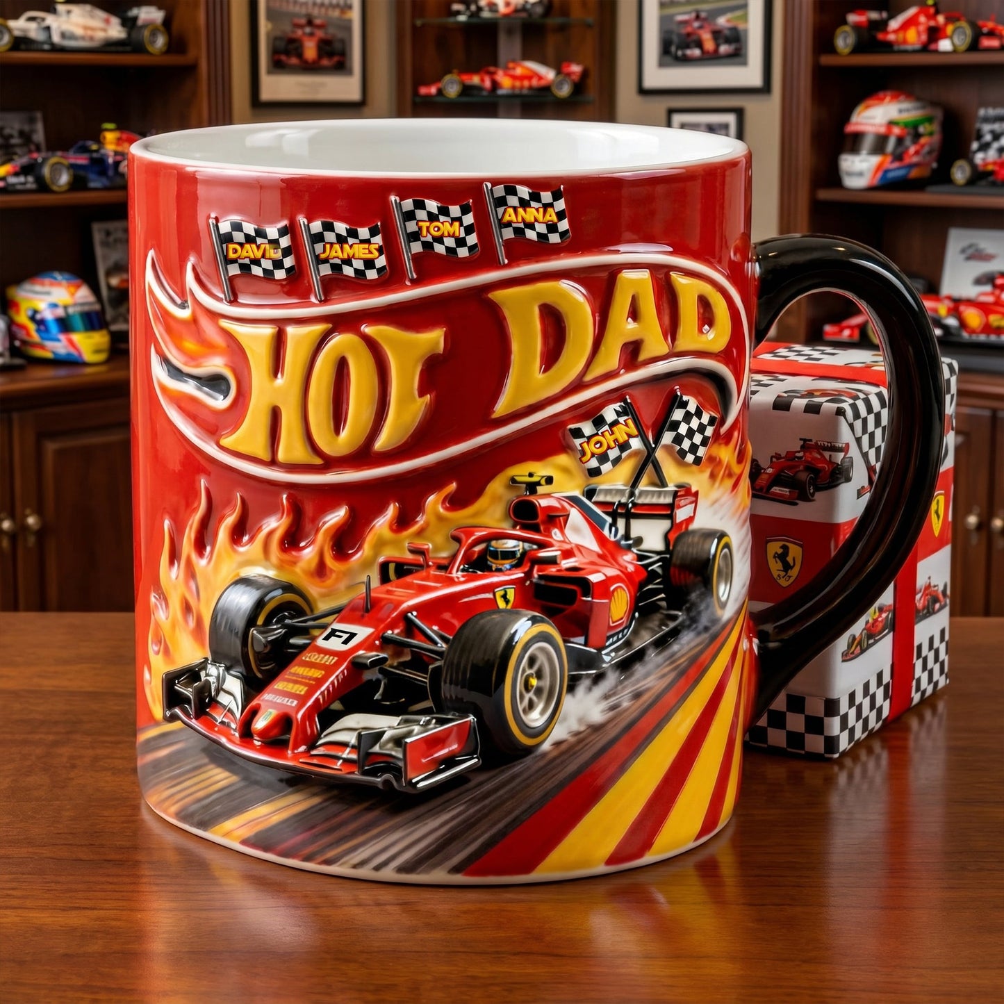Smokin' Fast Dad Magic Mug, Personalized Gifts For Dads 02qhlu200526