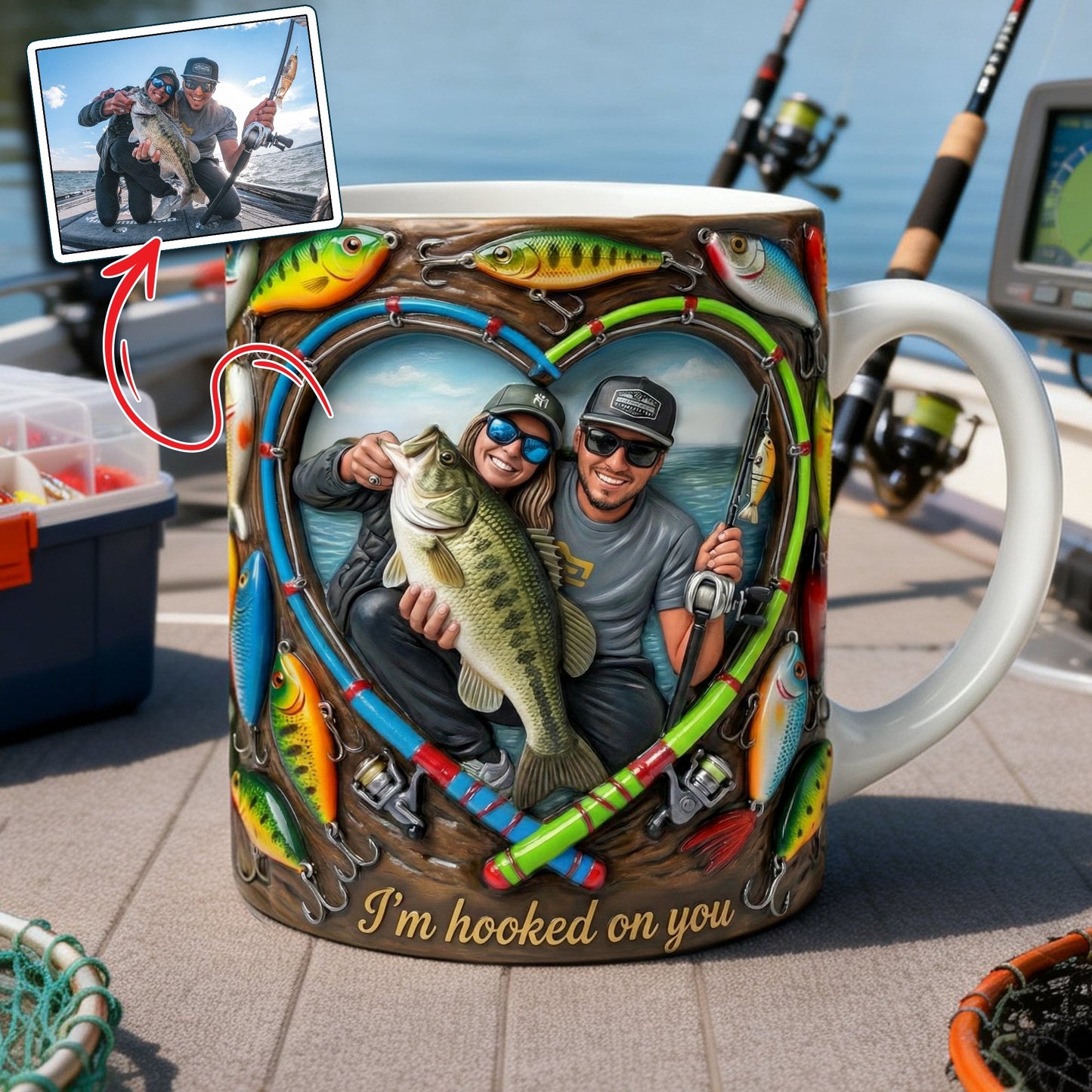 Fishing Couples Coffee Mug - Custom Photo Gifts For Couples 03hulu200126