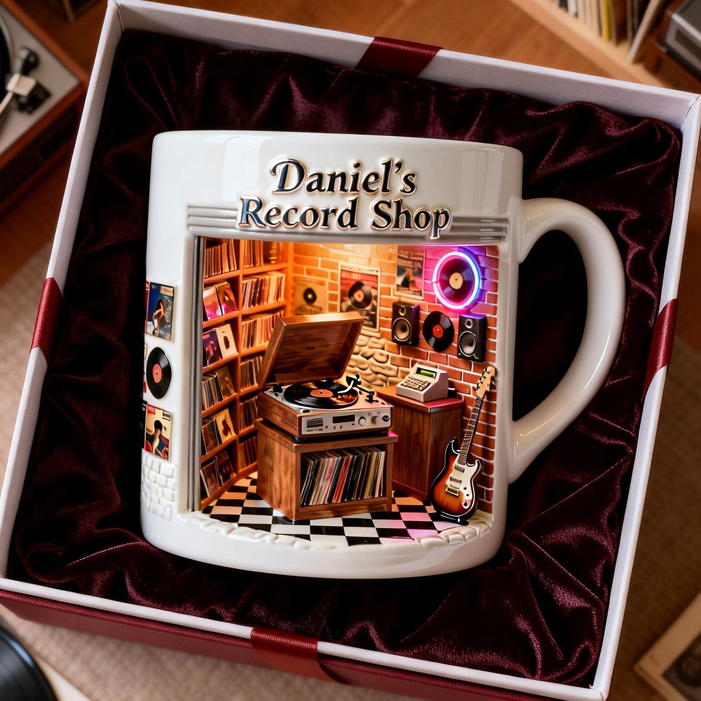 Record Vinyl Shop Coffee Mug - Personalized Gifts For Record Vinyl Lover Coffee Mug 02NATI250226